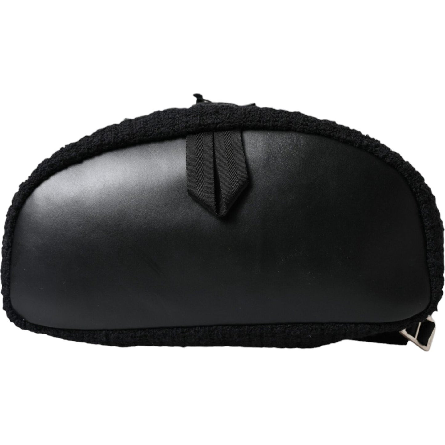 Dolce & Gabbana Black Silver Wool Zaino Tricot Backpack Men Bag BAG1157