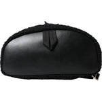 Dolce & Gabbana Black Silver Wool Zaino Tricot Backpack Men Bag BAG1157