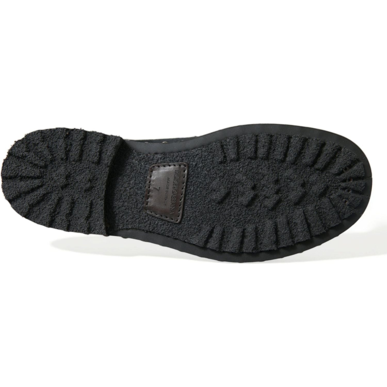 Dolce & Gabbana Black Stable Fur Derby SAN PIETRO Dress Shoes