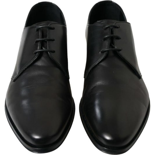 Dolce & Gabbana Black Leather Lace Up Formal Derby Dress Shoes MV5564-43