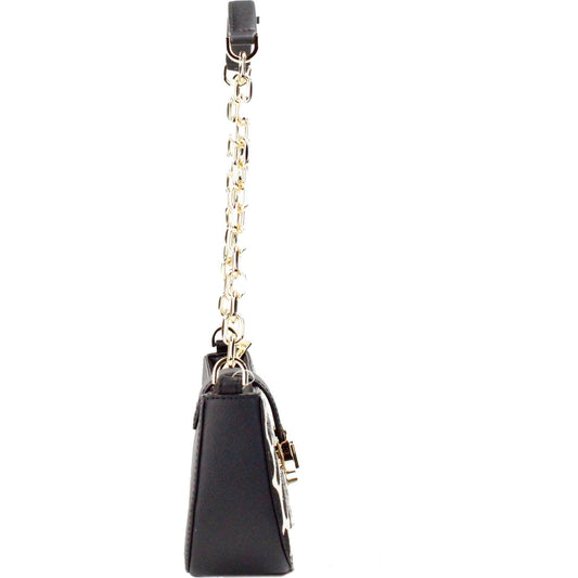Michael Kors Carmen Small Black Haircalf Pouchette Shoulder Crossbody Bag 72737