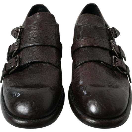 Dolce & Gabbana Brown Leather Strap Formal Dress Shoes MV5563-47