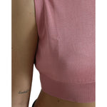 Dolce & Gabbana Pink Crew Neck Cropped Sleeveless Tank Top TSH84520-48