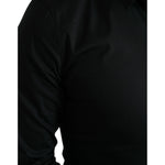 Dolce & Gabbana Black Cotton Stretch Slim Formal Dress Shirt TSH84688-38