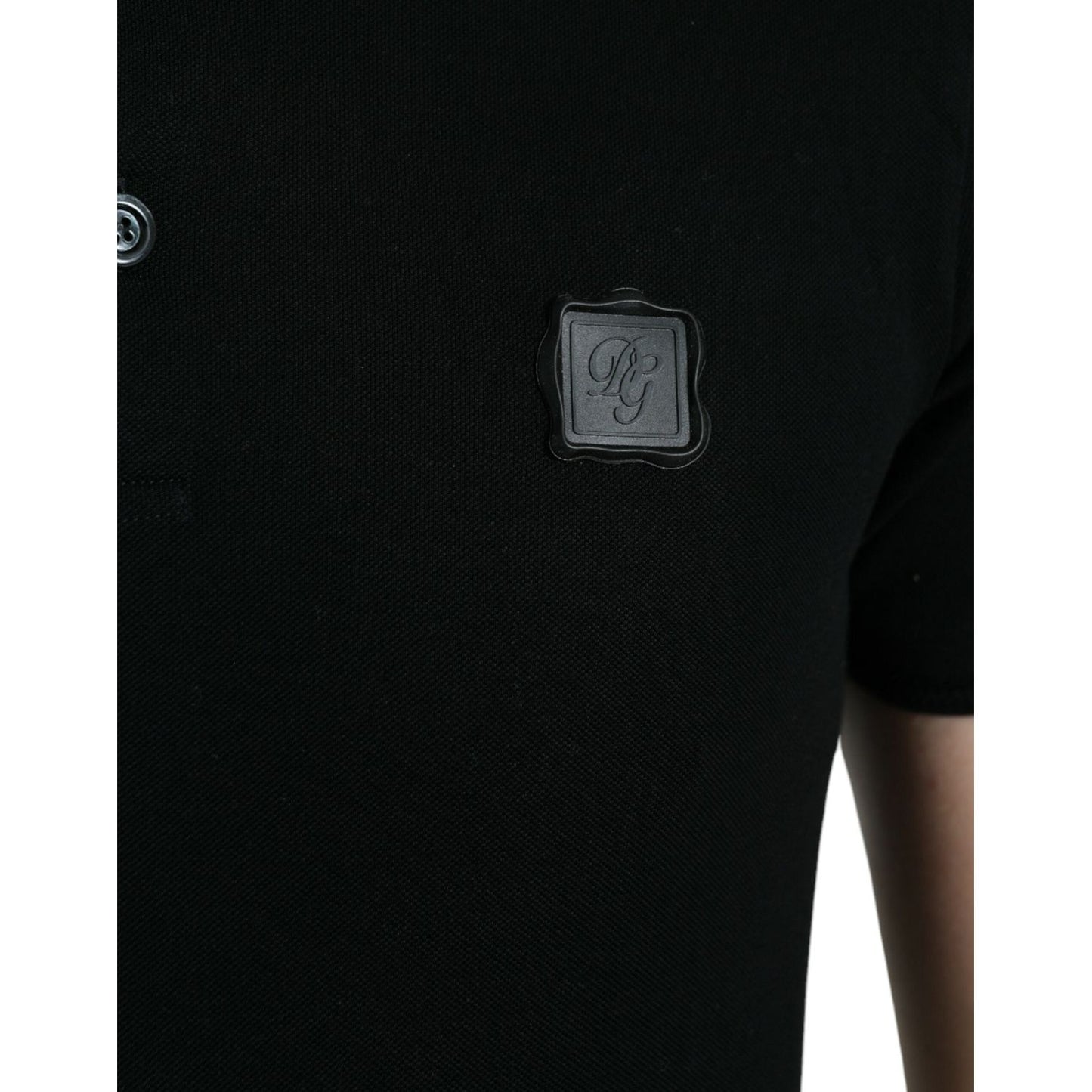 Dolce & Gabbana Black Logo Collared Short Sleeve T-shirt TSH85128-46