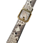 Dolce & Gabbana Brown Python Leather Gold Metal Buckle Belt BEL9103-80