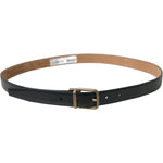 Dolce & Gabbana Black Calf Leather Gold Metal Buckle Belt BEL9124-90
