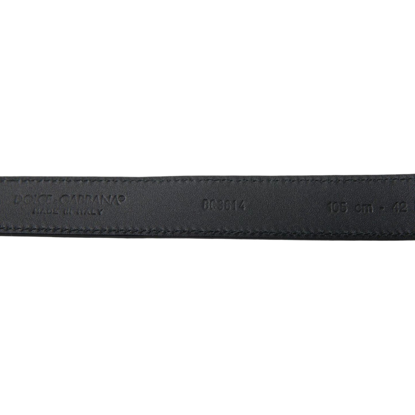 Dolce & Gabbana Blue Suede Leather Gold Metal Buckle Belt BEL9125-105