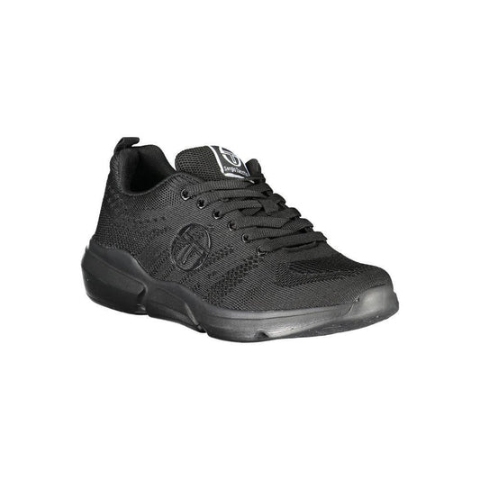 Sergio Tacchini Sleek Black Lace-up Sneakers with Contrast Detailing SE-23681-EU45/US12-FBB-246
