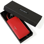 Dolce & Gabbana Red Leather Silver Metal Logo Strap Pouch Airpods Case SMY101285