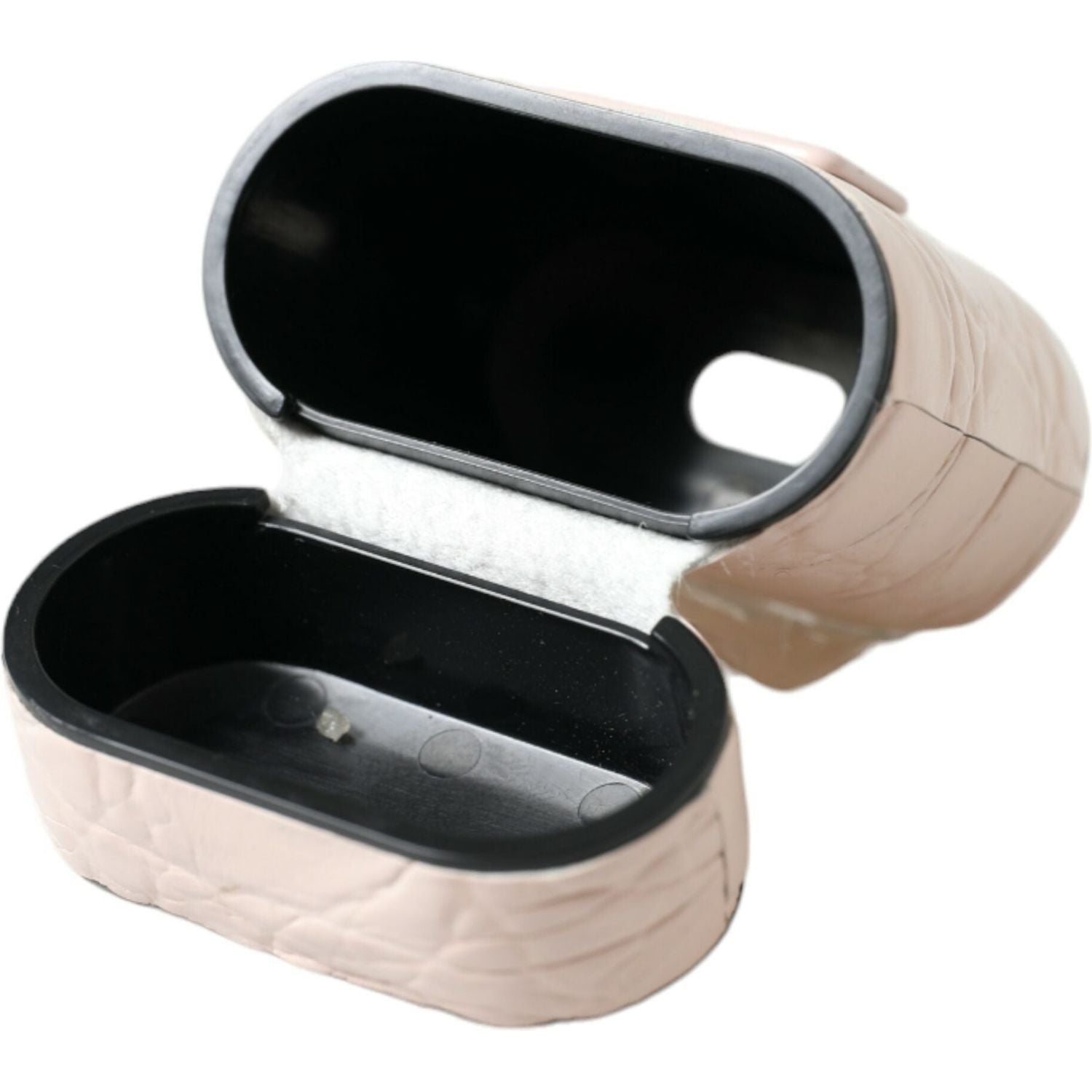 优雅的浅粉色皮革 Airpod 保护套