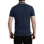 Dolce & Gabbana Blue Crown Patch Cotton Collared Men Polo T-shirt TSH84586-44