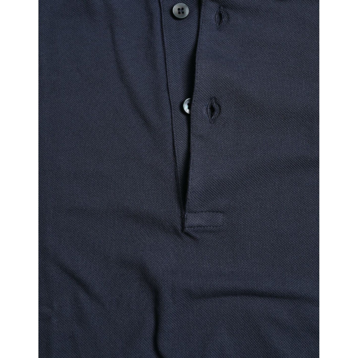 Dolce & Gabbana Blue Crown Patch Cotton Collared Men Polo T-shirt TSH84586-44