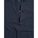 Dolce & Gabbana Blue Crown Patch Cotton Collared Men Polo T-shirt TSH84586-44