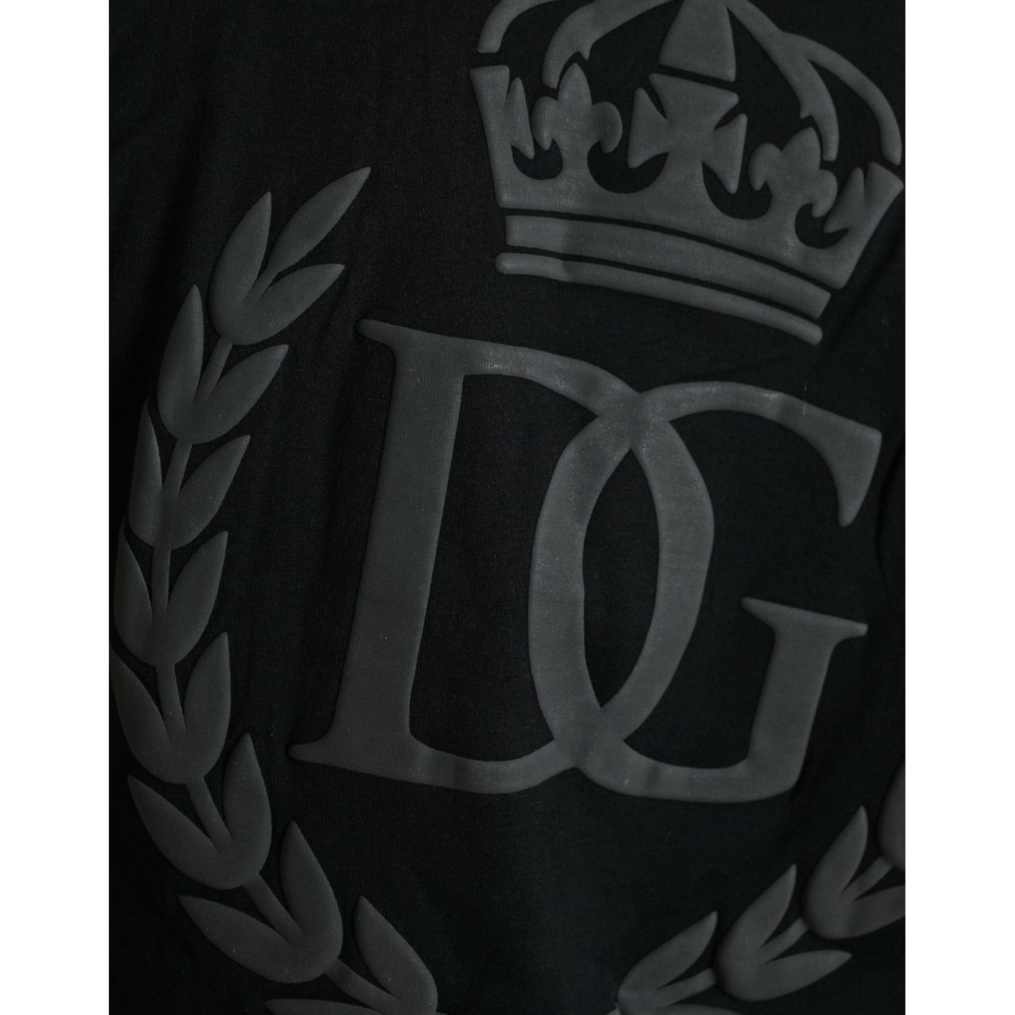 Dolce & Gabbana Black Logo Embossed Crew Neck Short Sleeves T-shirt TSH84609-44