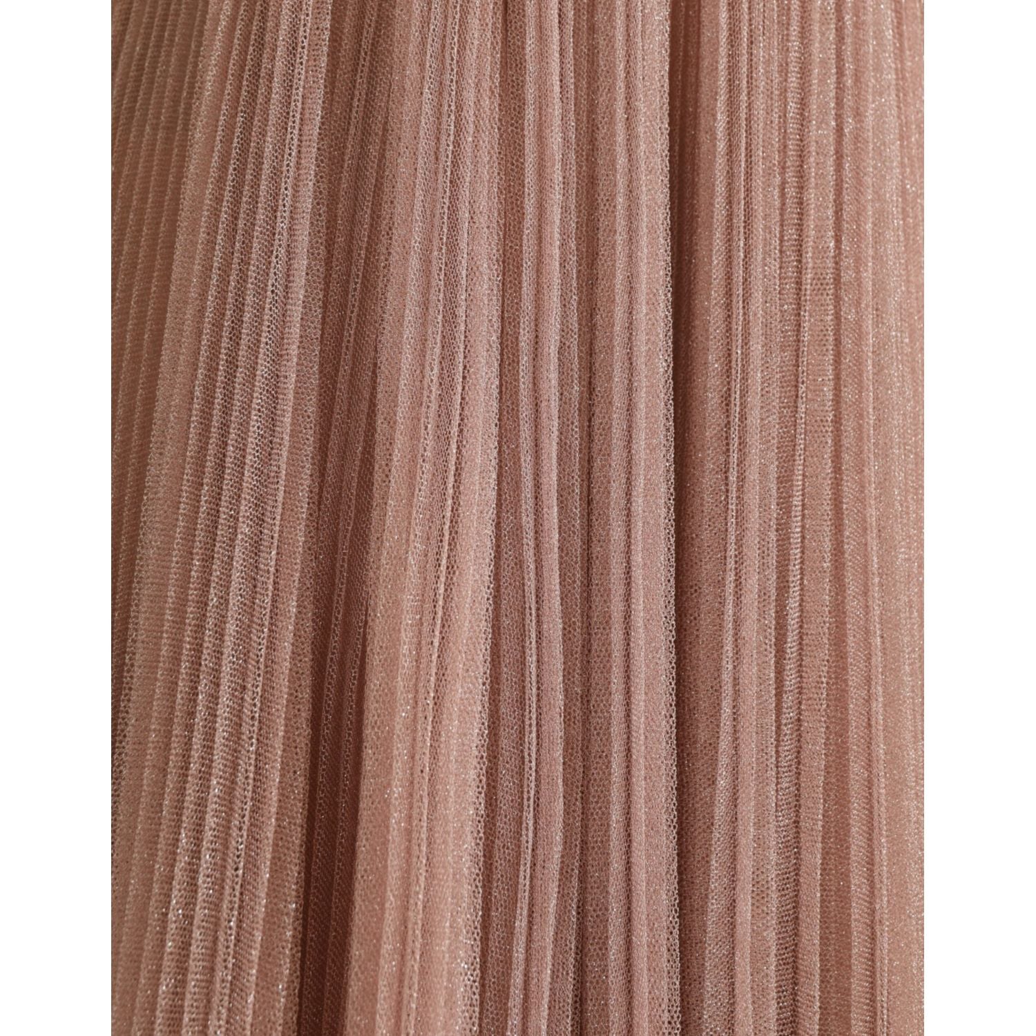 Dolce & Gabbana Light Lilac Pleated Lame Tulle One Shoulder Dress
