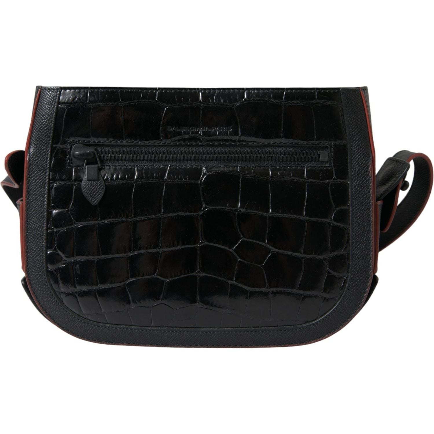 Balenciaga Black Exotic Leather Shoulder Crossbody Camera Bag