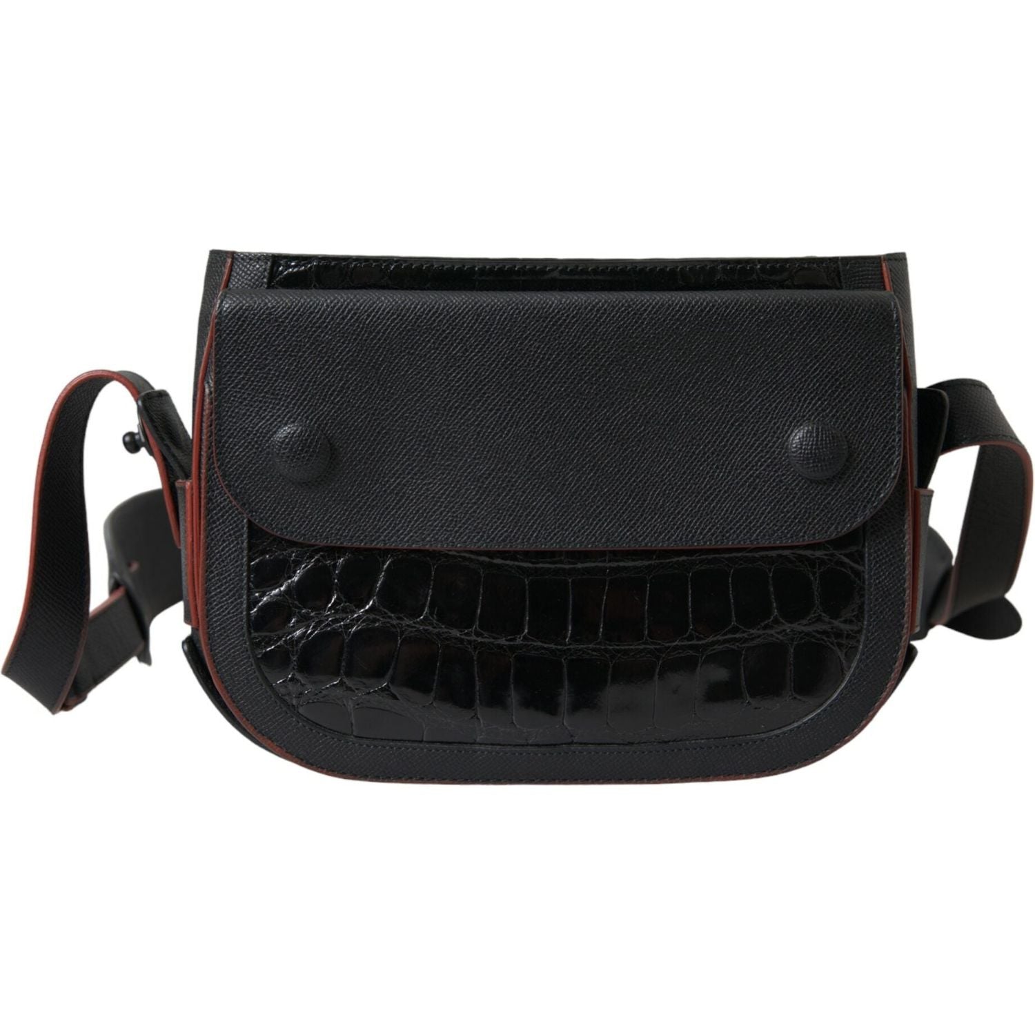Balenciaga Black Exotic Leather Shoulder Crossbody Camera Bag