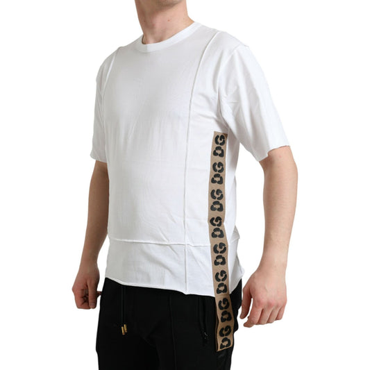 Dolce & Gabbana White Logo Crew Neck Short Sleeves T-shirt TSH84657-44