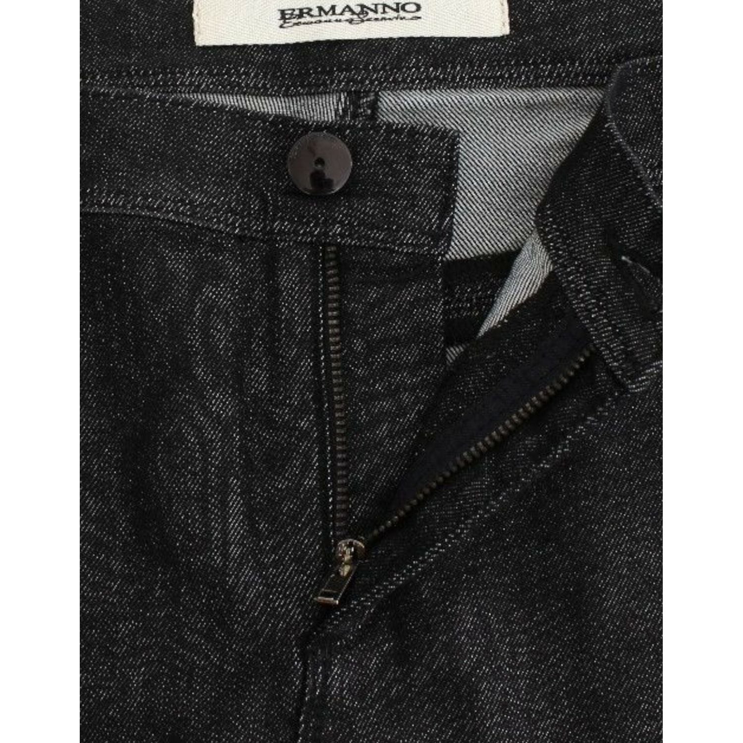 Ermanno Scervino Black Slim Jeans Denim Pants Skinny Leg Stretch