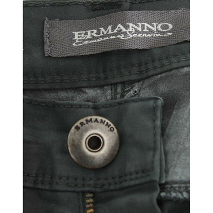 Ermanno Scervino Green Slim Jeans Denim Pants Straight Leg Stretch