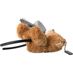 Dolce & Gabbana Brown Teddy Bear Gold Crystal Crown Hair Band Diadem SMY101423