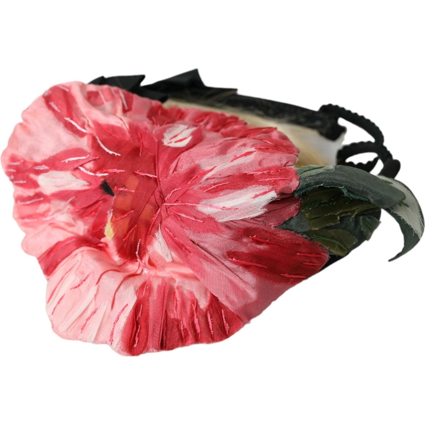 Dolce & Gabbana Black Viscose White Hair Parrucchiera Headband Diadem SMY101428