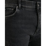 Dolce & Gabbana Gray Cotton Stretch Skinny Denim Logo Jeans PAN75280-56