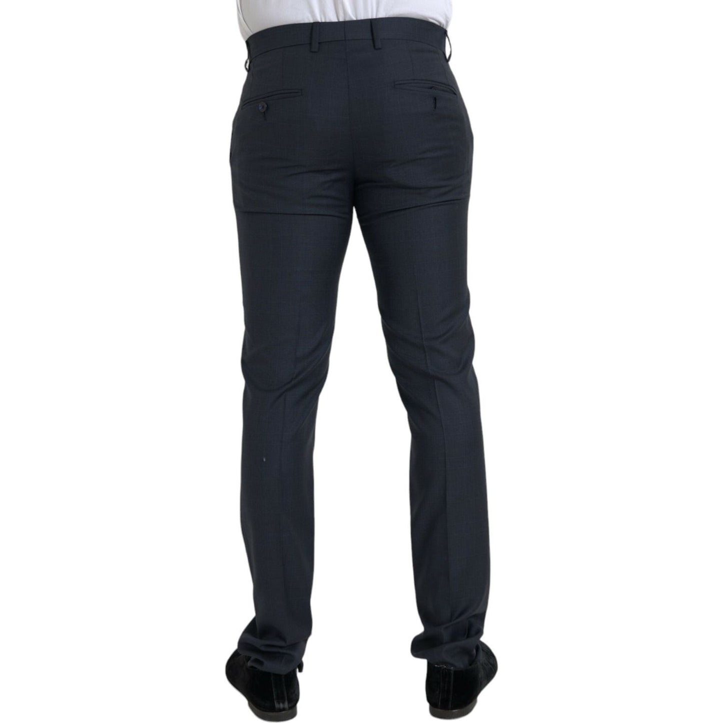 Dolce & Gabbana Blue Wool Men Skinny Dress Pants PAN75307-48