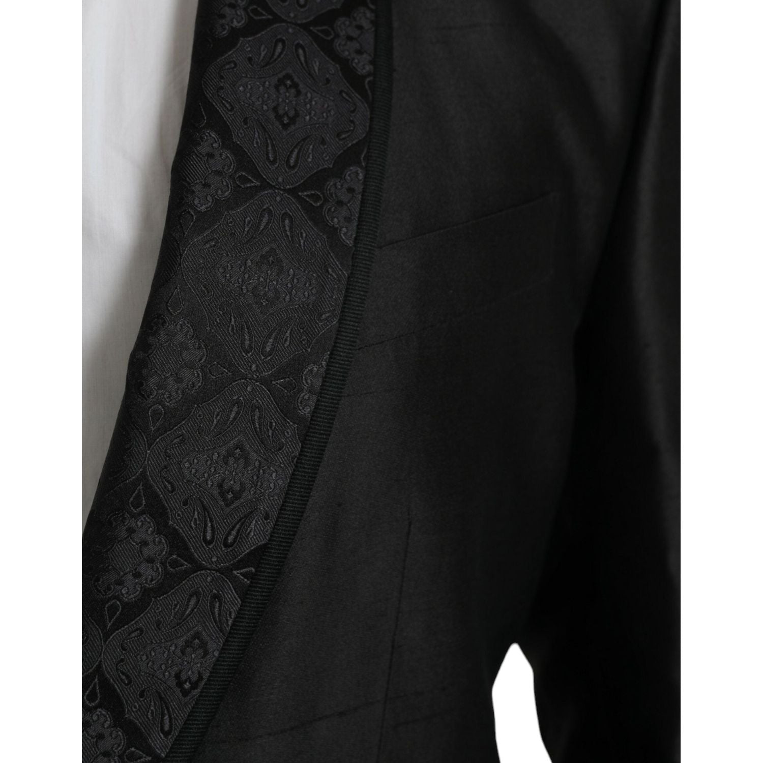Dolce & Gabbana Black MARTINI Single Breasted Coat Blazer