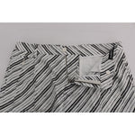 Dolce & Gabbana White Black Striped Casual Shorts SIG60404-6