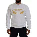 Dsquared² White Embroidered Crewneck Sweatshirt Sweater TSH83300-48