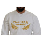 Dsquared² White Embroidered Crewneck Sweatshirt Sweater TSH83300-48