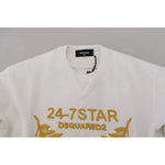 Dsquared² White Embroidered Crewneck Sweatshirt Sweater TSH83300-48