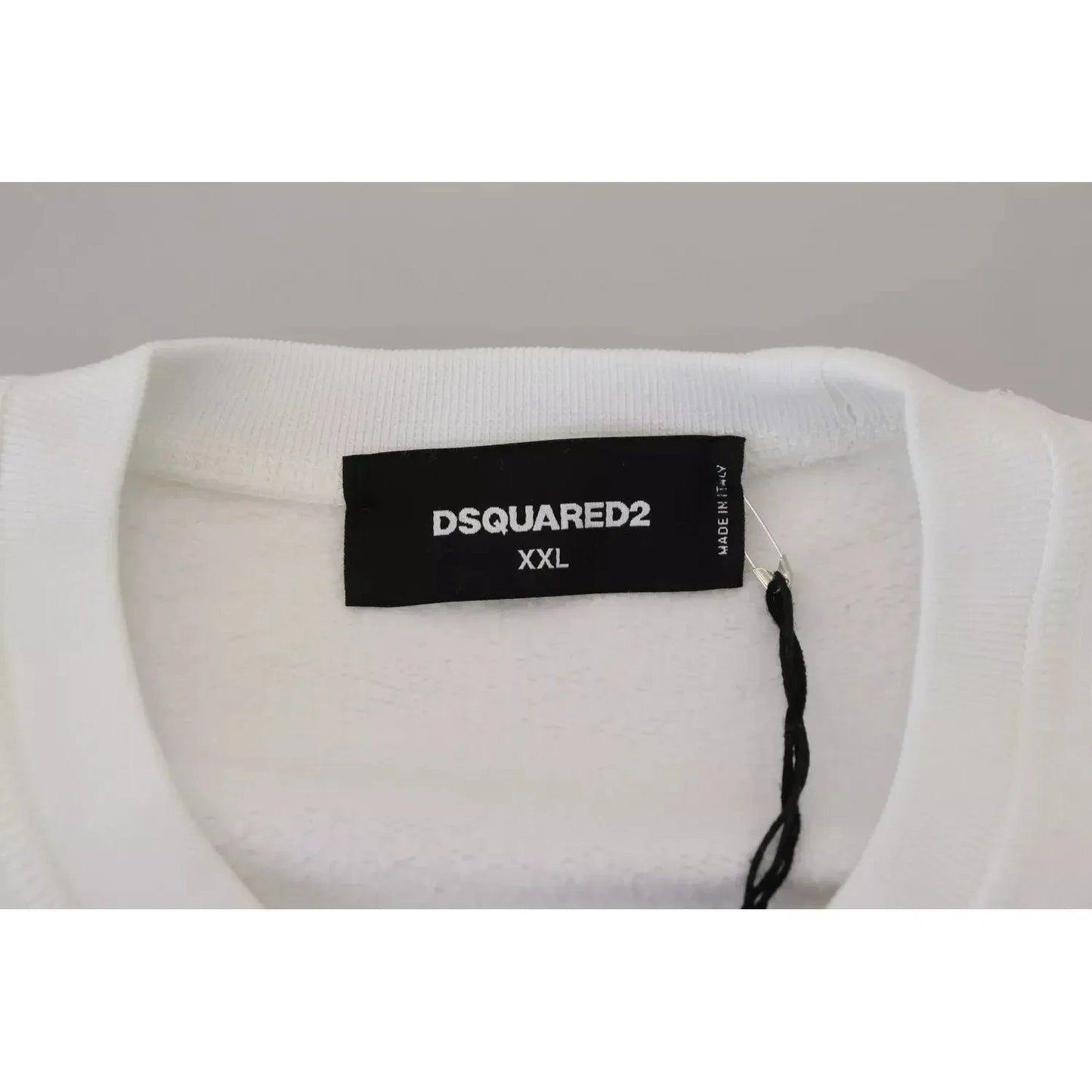 Dsquared² White Embroidered Crewneck Sweatshirt Sweater TSH83300-48