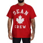 Dsquared² Red Printed Cotton Short Sleeves Crewneck T-shirt TSH7781-48
