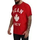 Dsquared² Red Printed Cotton Short Sleeves Crewneck T-shirt TSH7781-48