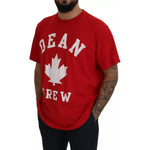 Dsquared² Red Printed Cotton Short Sleeves Crewneck T-shirt TSH7781-48