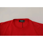 Dsquared² Red Printed Cotton Short Sleeves Crewneck T-shirt TSH7781-48