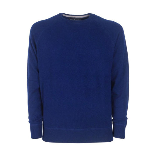 Emilio Romanelli Blue Cashmere Men Sweater EM-10760-IT46 | S