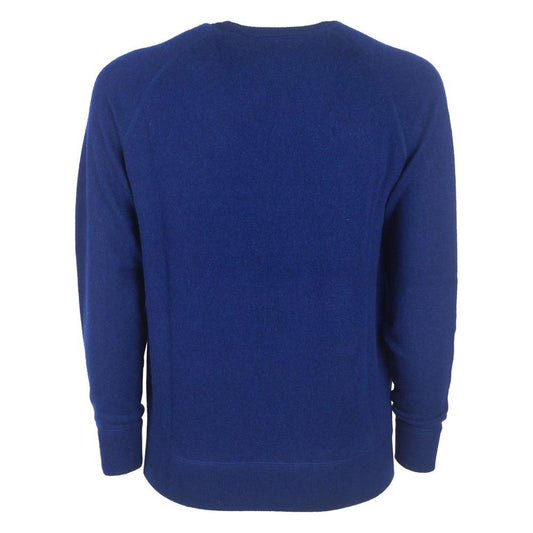 Emilio Romanelli Blue Cashmere Men Sweater EM-10760-IT46 | S