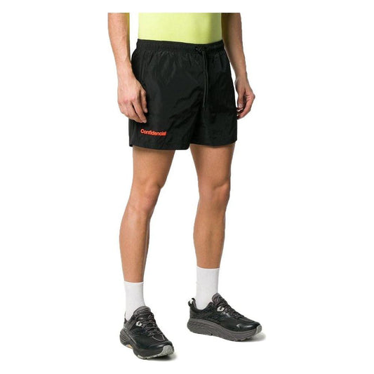Marcelo Burlon Black Polyamide Men's Swimwear Boxer MA-9502-XS