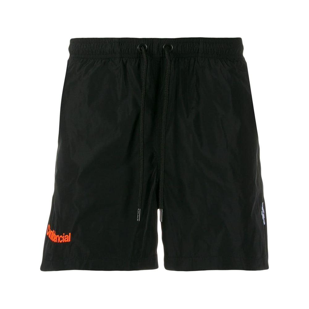 Marcelo Burlon Black Polyamide Men's Swimwear Boxer MA-9502-XS