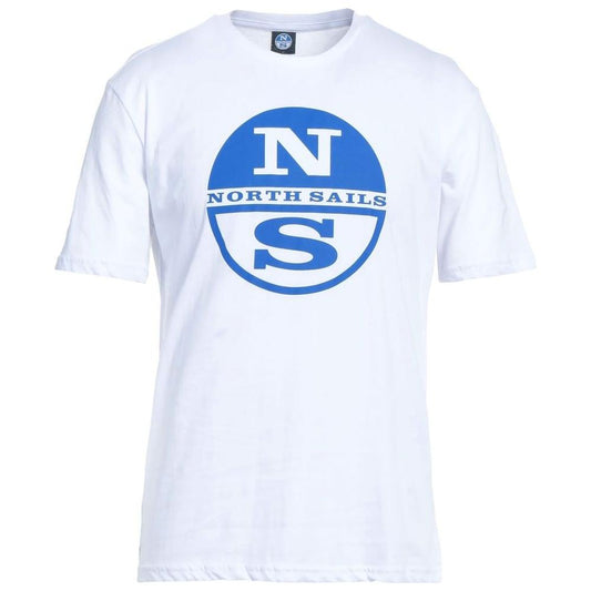 North Sails Crisp White Logo Cotton T-Shirt NO-12780-L
