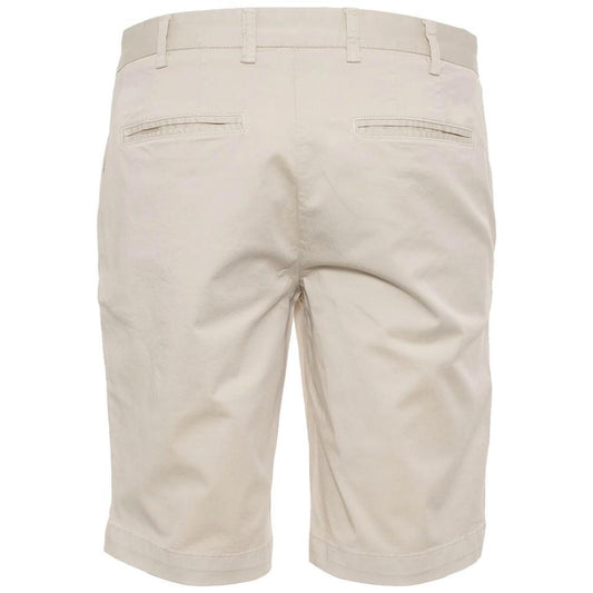 Refrigiwear Elegant Beige Bermuda Shorts with Logo Patch RE-12674-W30