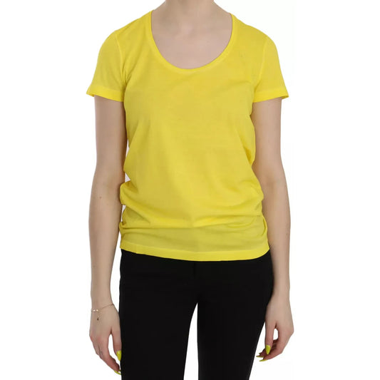 Dsquared² Yellow Round Neck Short Sleeve Shirt Top Blouse TSH3832-38