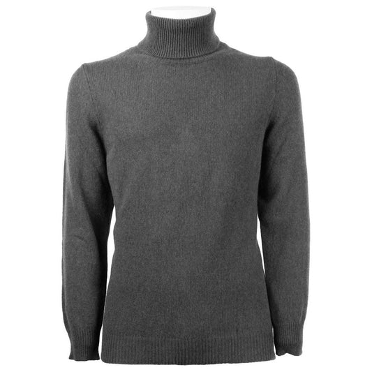 Emilio Romanelli Gray Cashmere Men Turtleneck Sweater EM-11300-M