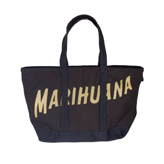 Palm Angels Chic Black Cotton Shoulder Bag PAAN-9191