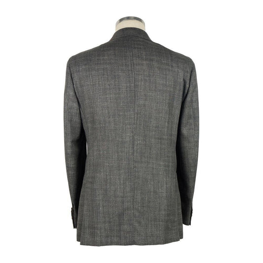 Emilio Romanelli Gray Wool Men Blazer EM-6589-IT48 | M
