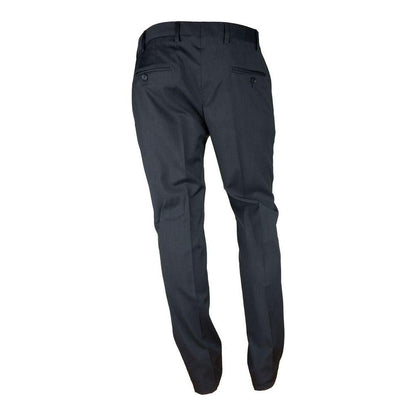 Made in Italy Black Wool Men Suit